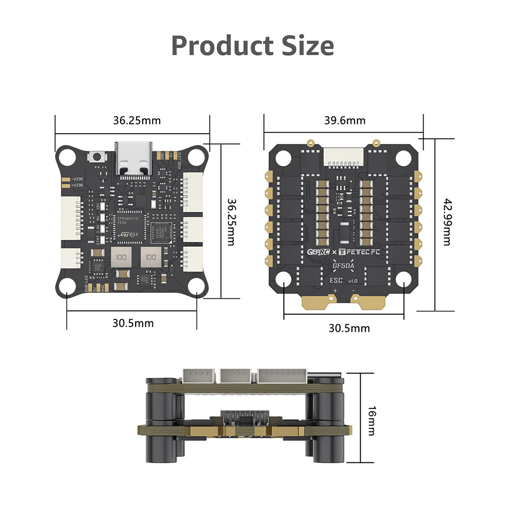 GEPRC-Fettec-G4-Alpha-Flugsteuerung-GF50A-50A-2-6S-4In1-ESC-DShot2400-Stack-Unterstuumltzung-DJI-Air-2013433-10